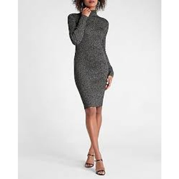 Express Turtleneck Long Sleeve Midi Sheath Dress NWT - Picture 1 of 5